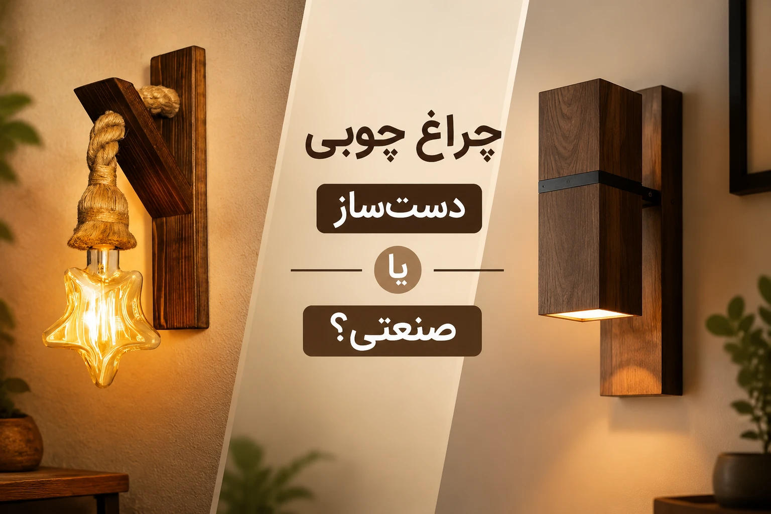 چراغ چوبی دست‌ساز یا صنعتی؟ کدام انتخاب بهتری است؟