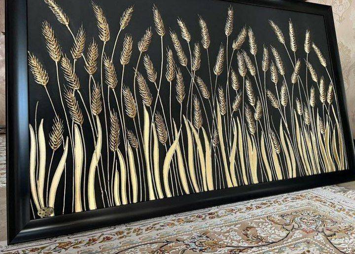 تابلو برجسته گندم زار طلایی