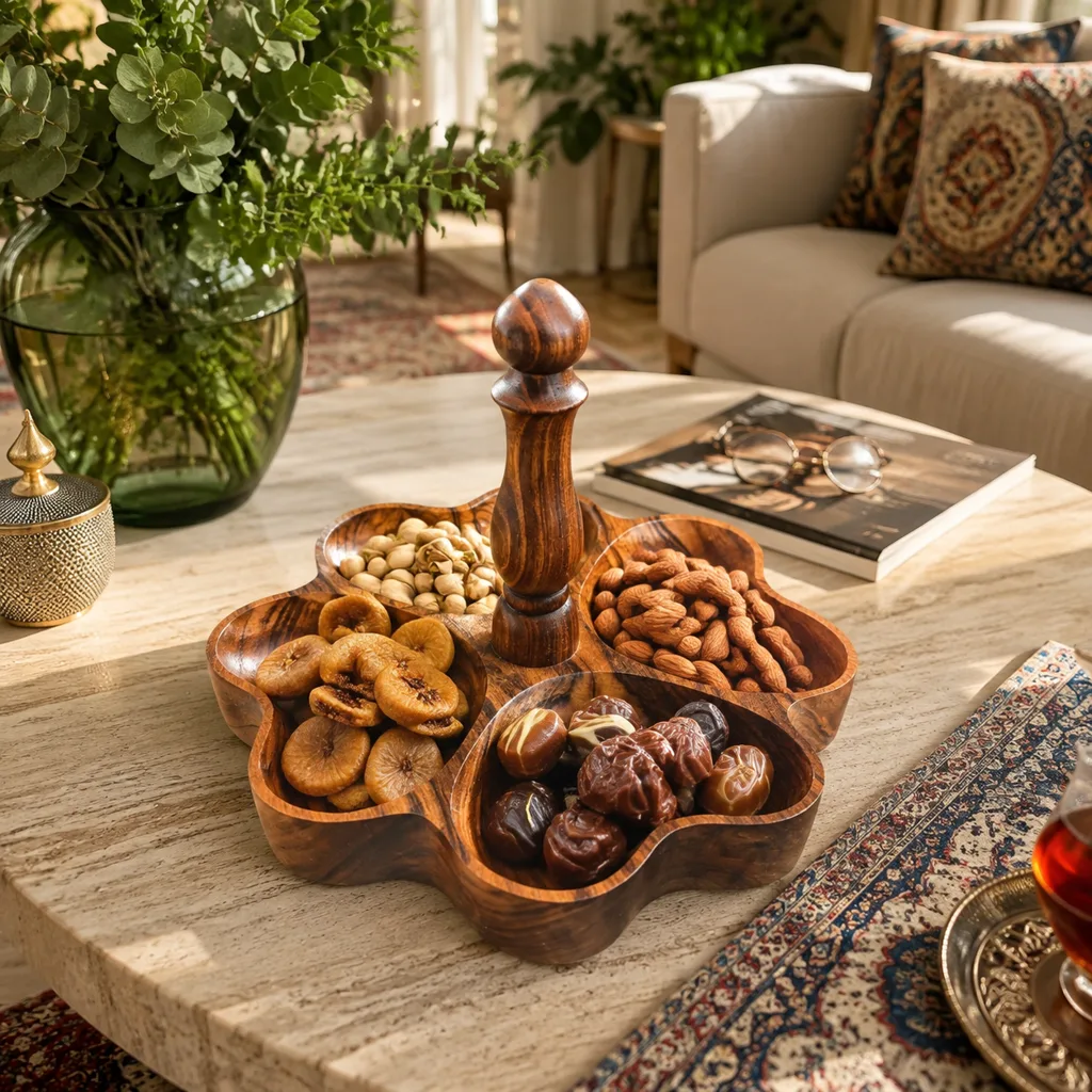 اردوخوری چوبی مدل گل